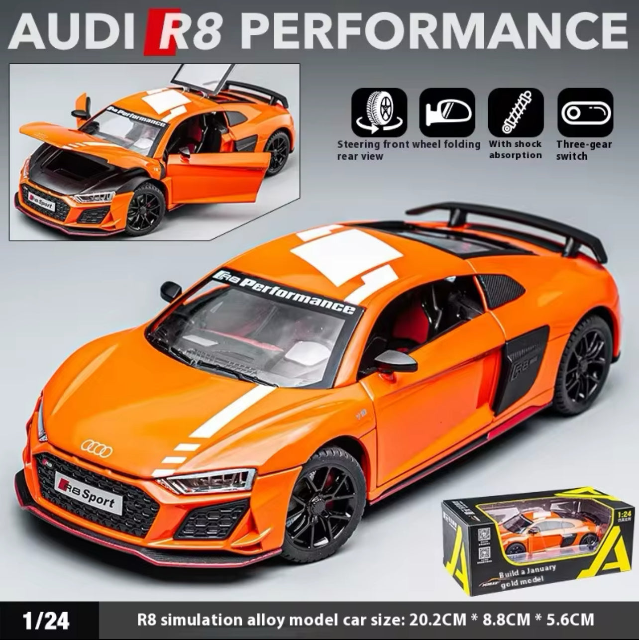Audi R8 V10 Plus (1:24 Scale)