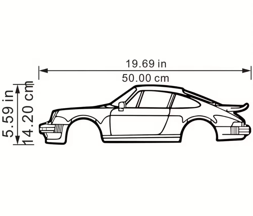 911 Turbo Metal Silhouette