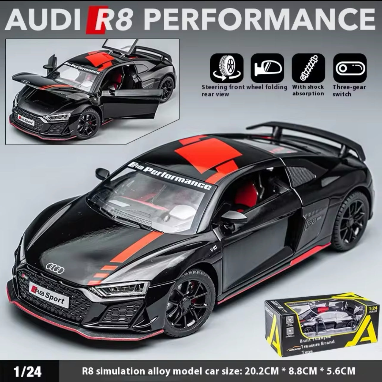 Audi R8 V10 Plus (1:24 Scale)