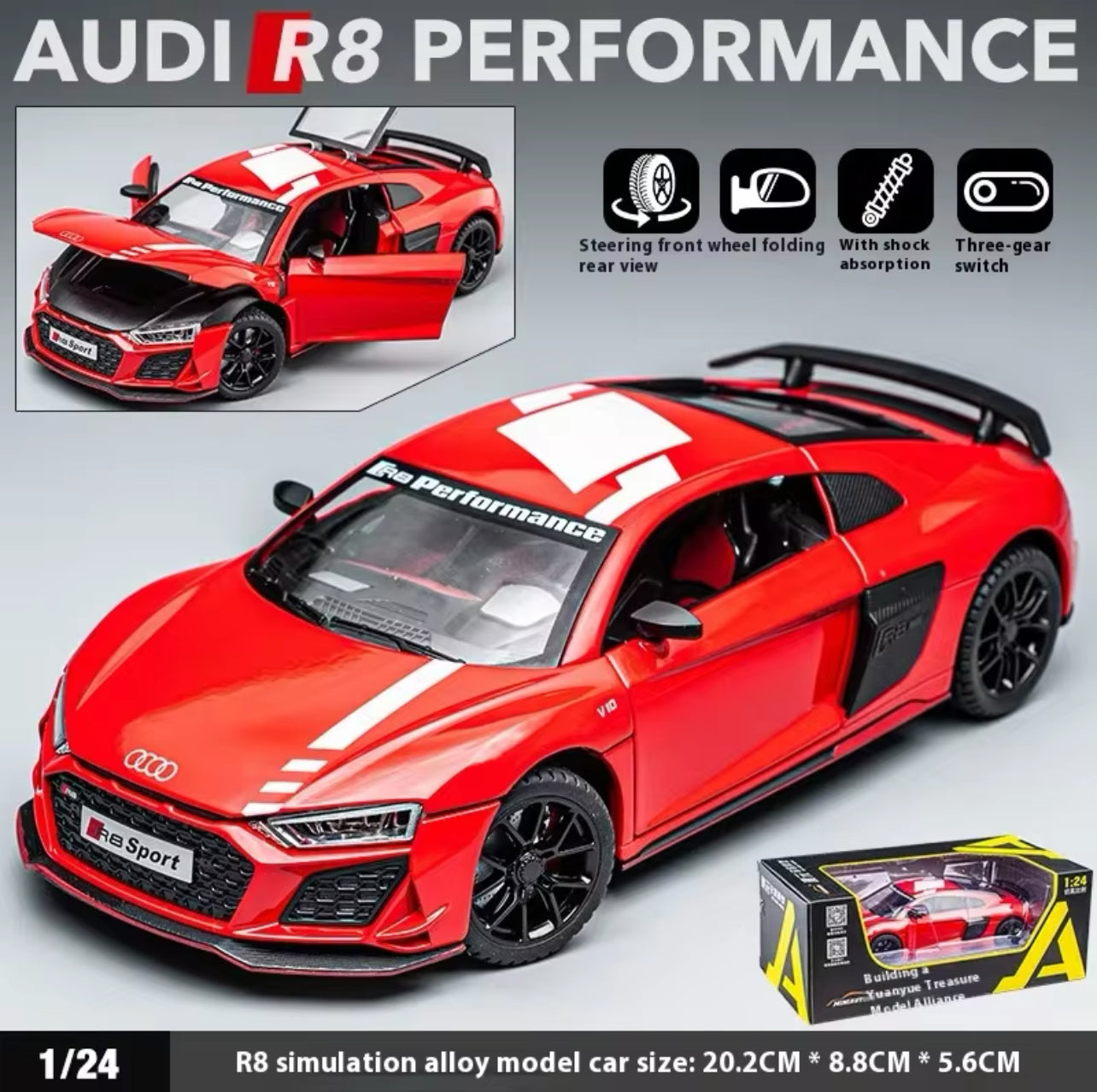 Audi R8 V10 Plus (1:24 Scale)