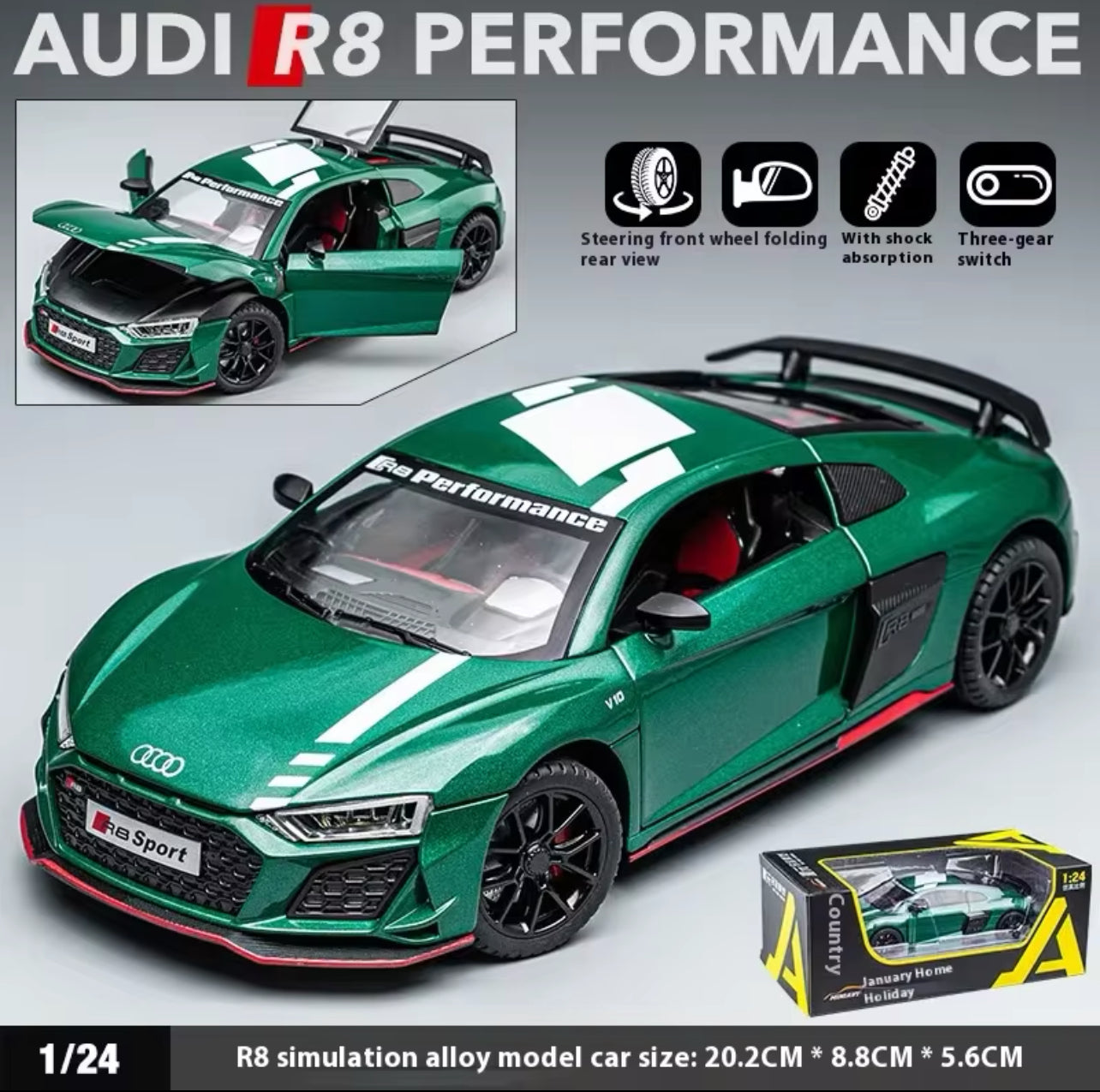 Audi R8 V10 Plus (1:24 Scale)
