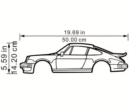 911 Turbo Metal Silhouette