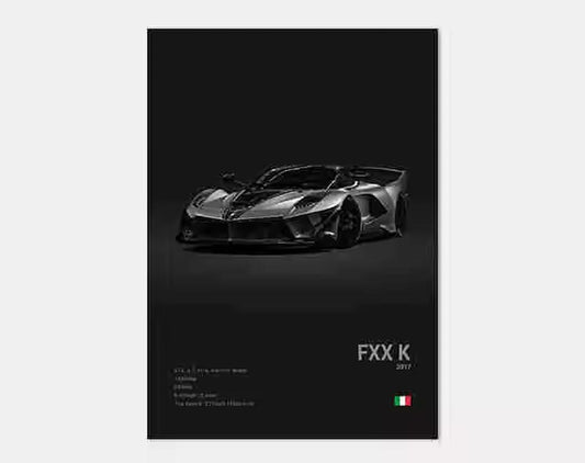 Ferrari FXX K Poster (Dark)